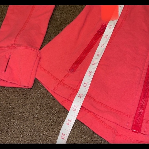 Lululemon zip up orange pink tangerine jacket size 10 - Picture 3 of 5